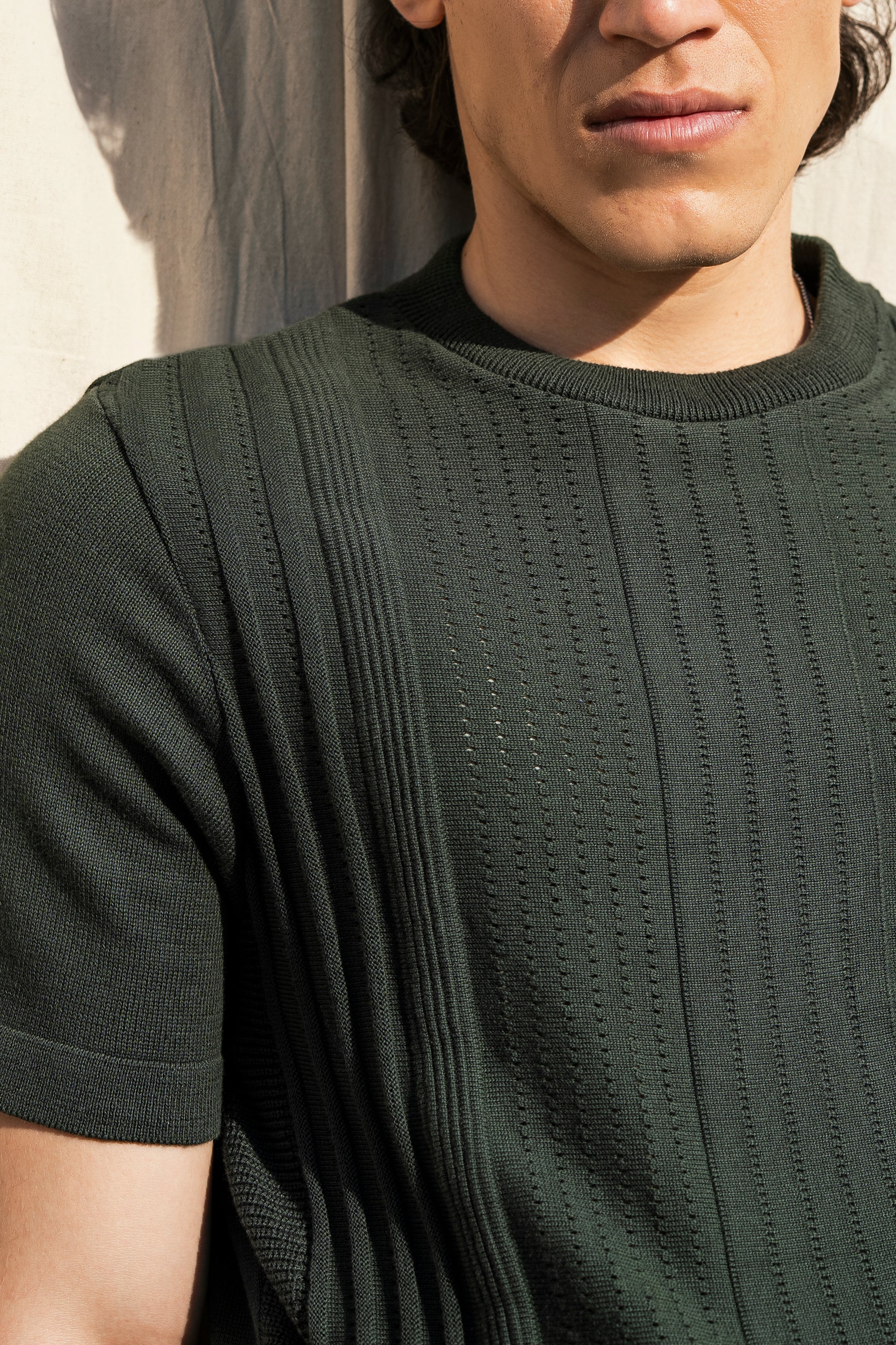 Olive - Knit T-Shirt