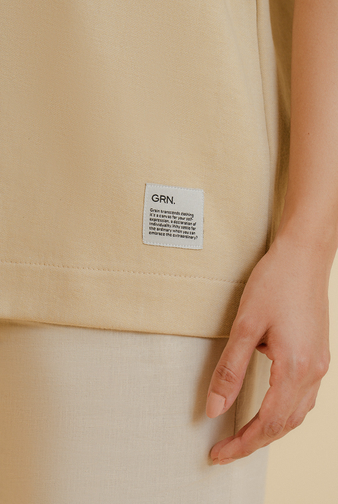 Beige - Oversized Heavyweight T-Shirt