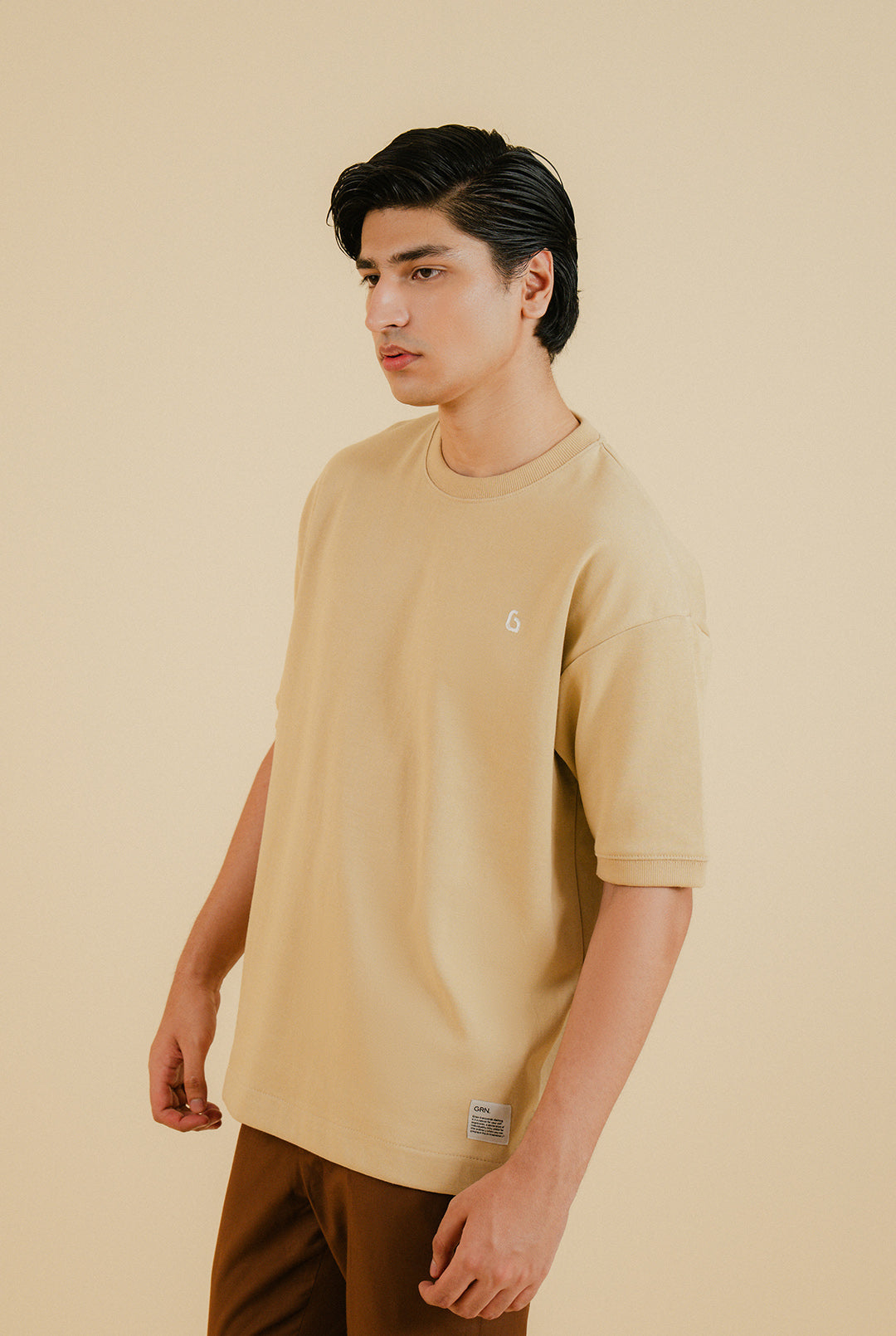 Beige - Oversized Heavyweight T-Shirt