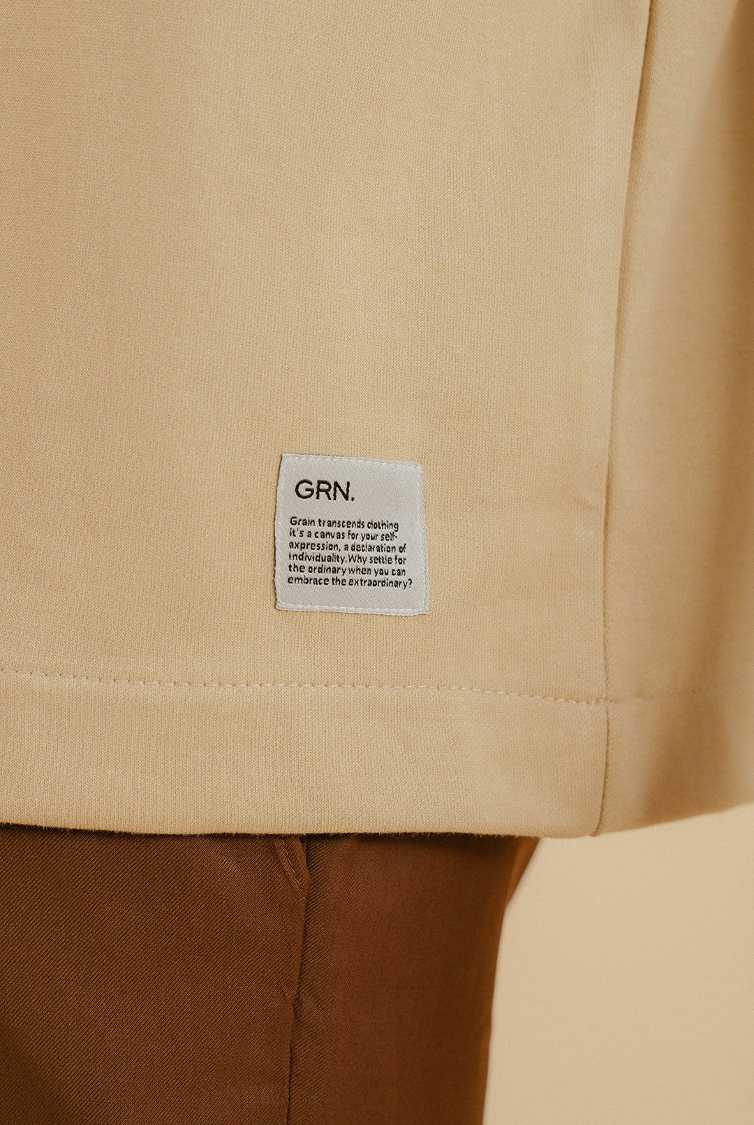 Beige - Oversized Heavyweight T-Shirt